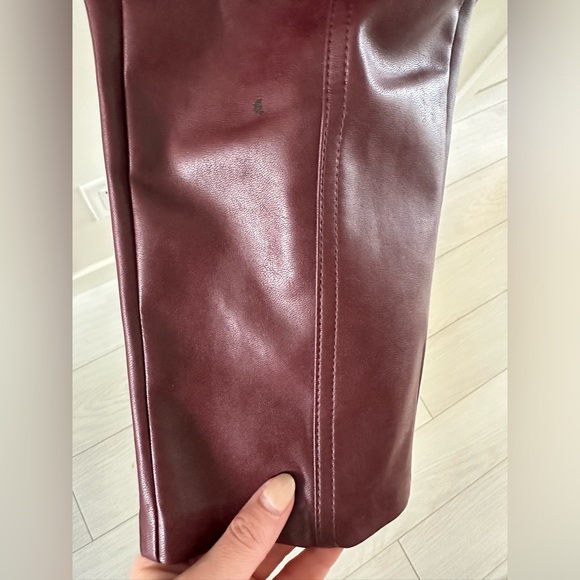 Wilfred Rebel Leather Pants in Red - Picture 2 of 4